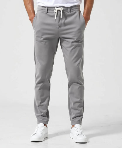 Pantalón casual con cordón – Pantalón slim fit ligero para caballeros