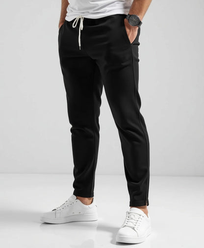 Pantalón casual con cordón – Pantalón slim fit ligero para caballeros