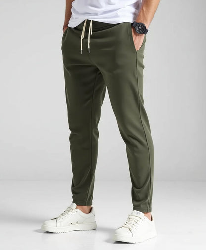 Pantalón casual con cordón – Pantalón slim fit ligero para caballeros