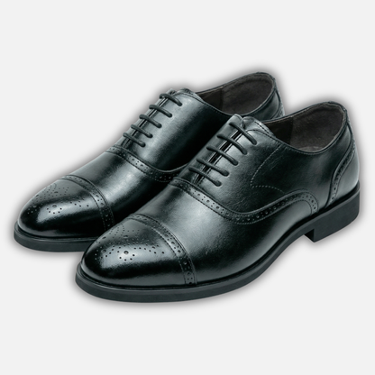 Zapatos clásicos de negocios para hombre con diseño brogue – Puntera perforada
