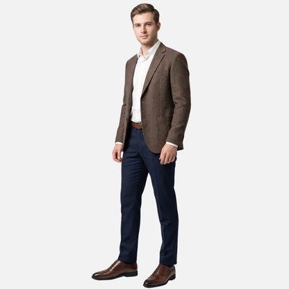 Zapatos clásicos de negocios para hombre con diseño brogue – Puntera perforada
