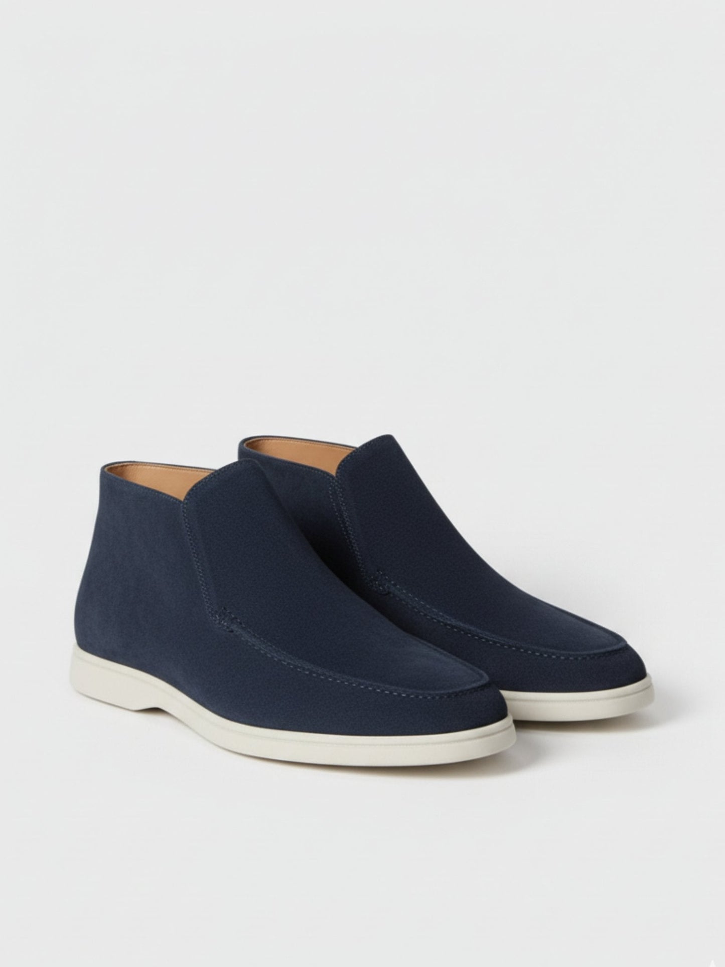 Zapatos tobilleros de piel de ante para hombre