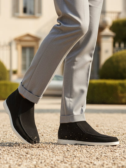 Zapatos tobilleros de piel de ante para hombre