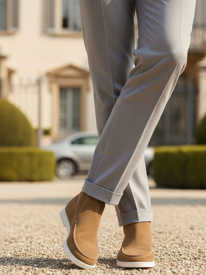 Zapatos tobilleros de piel de ante para hombre