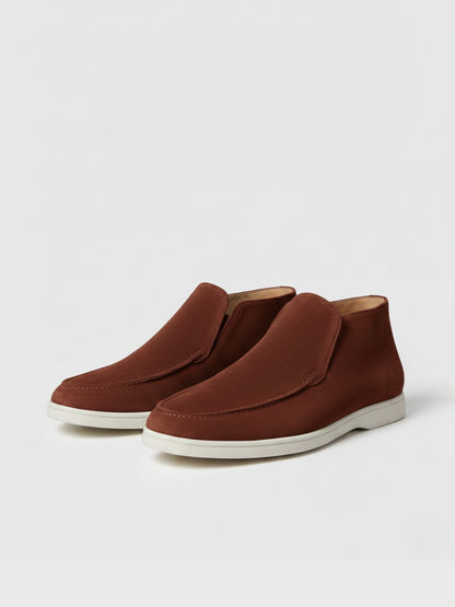 Zapatos tobilleros de piel de ante para hombre