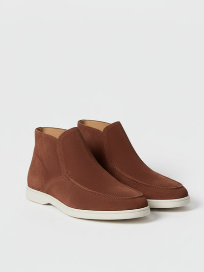Zapatos tobilleros de piel de ante para hombre