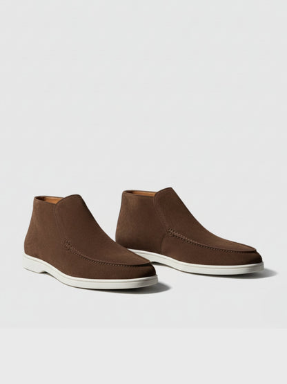 Zapatos tobilleros de piel de ante para hombre