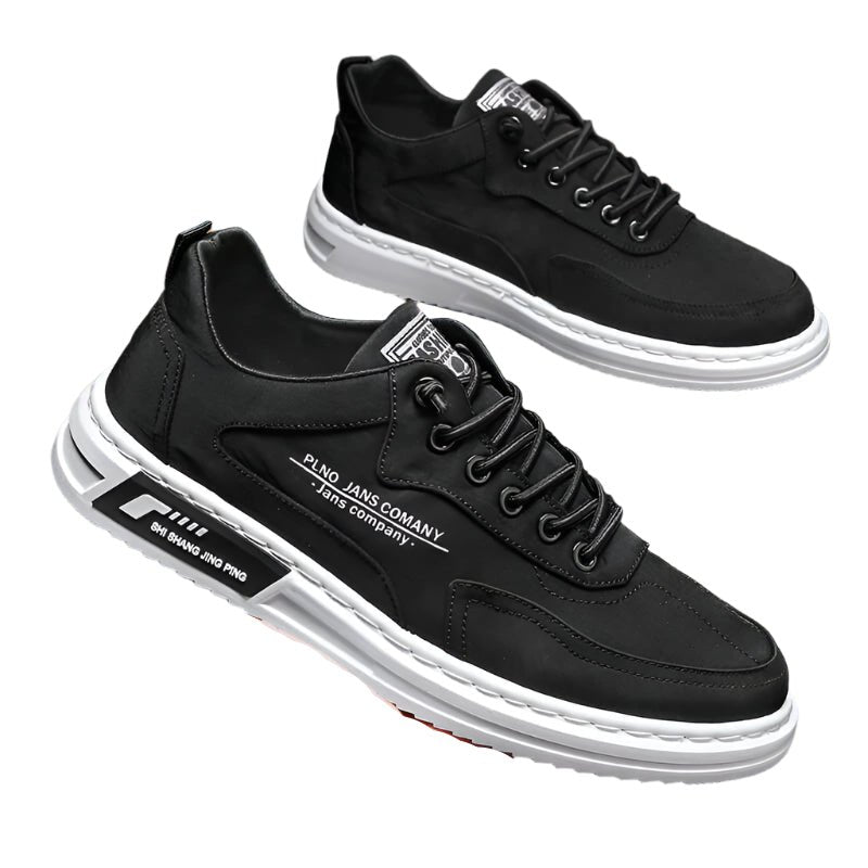 Zapatillas cómodas de tela con cordones para hombre