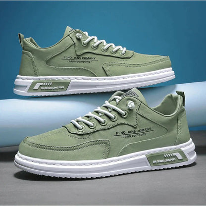 Zapatillas cómodas de tela con cordones para hombre