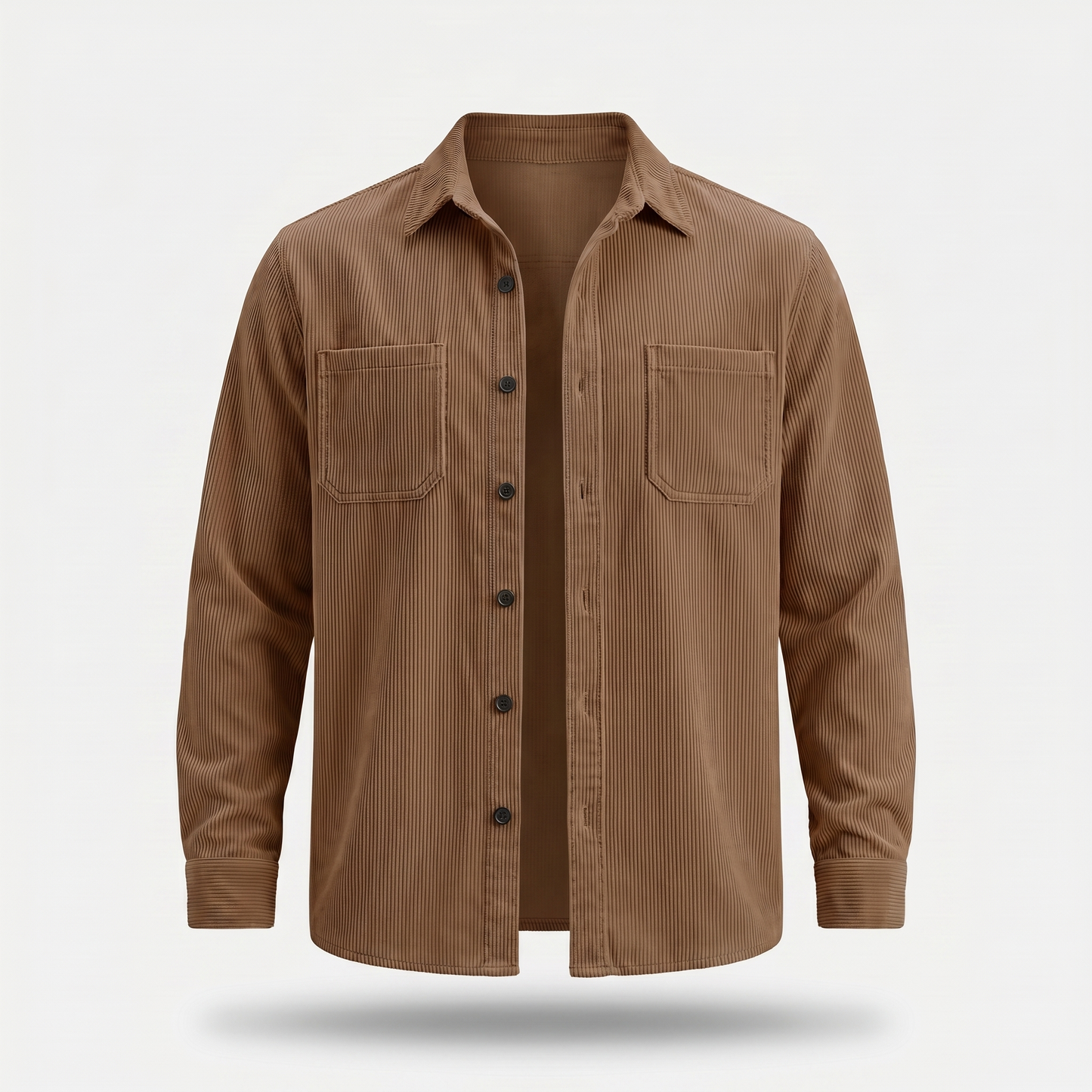 Chaqueta camisa de pana con dos bolsillos en el pecho para hombre