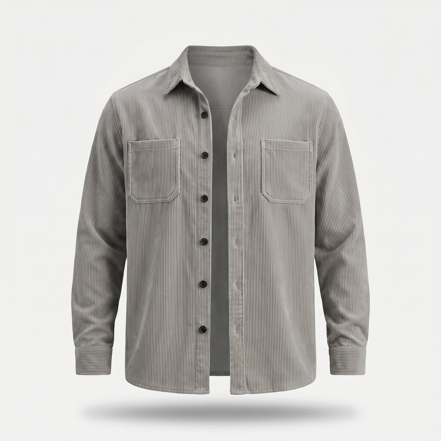 Chaqueta camisa de pana con dos bolsillos en el pecho para hombre