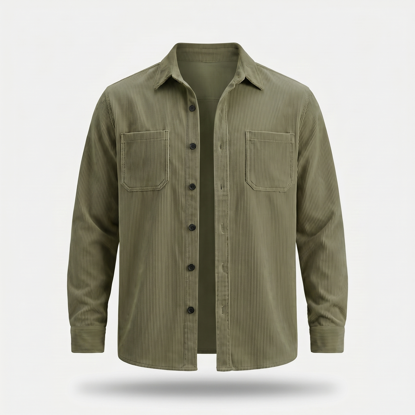 Chaqueta camisa de pana con dos bolsillos en el pecho para hombre