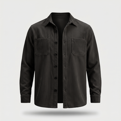 Chaqueta camisa de pana con dos bolsillos en el pecho para hombre