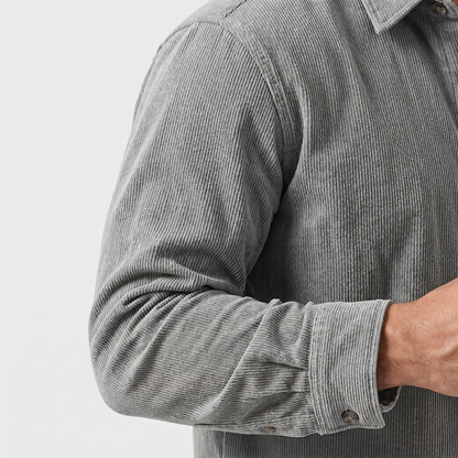 Chaqueta camisa de pana con dos bolsillos en el pecho para hombre