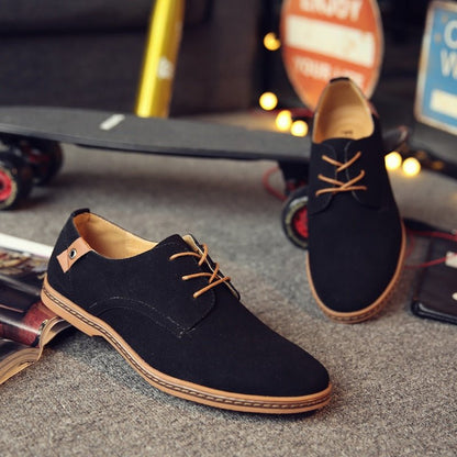 Zapatos Oxford de charol con cordones y puntera puntiaguda para hombre