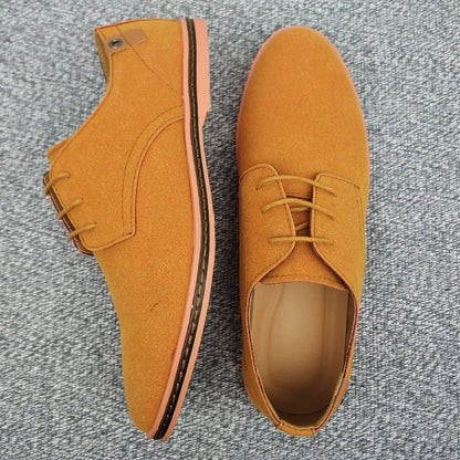 Zapatos Oxford de charol con cordones y puntera puntiaguda para hombre
