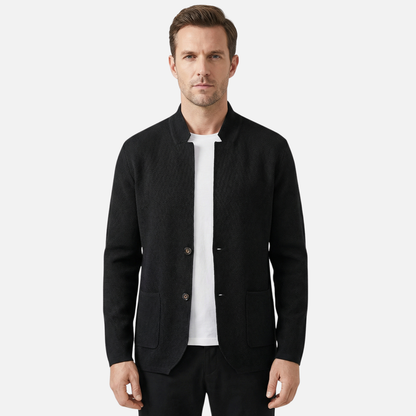 Cardigan de punto casual para hombres – Capa ligera con cierre de botones