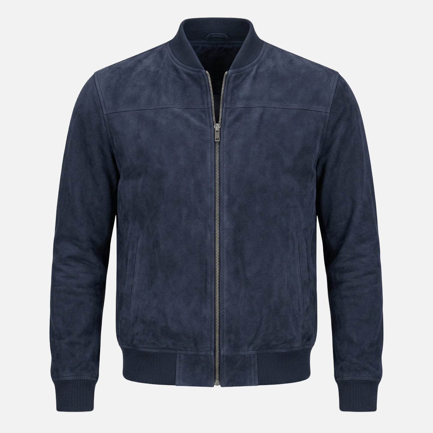Chaqueta bomber casual para hombres en aspecto de terciopelo