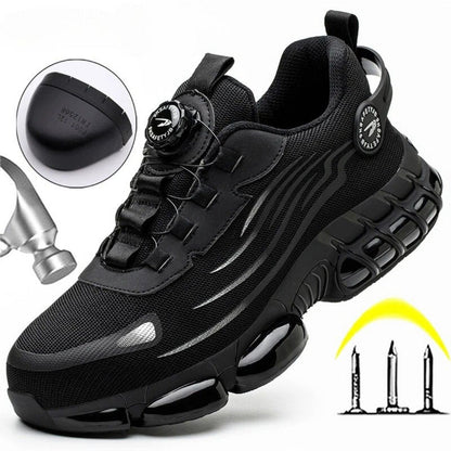 Zapatos de seguridad de cuero S3 con puntera de acero para hombre