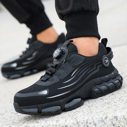 Zapatos de seguridad de cuero S3 con puntera de acero para hombre