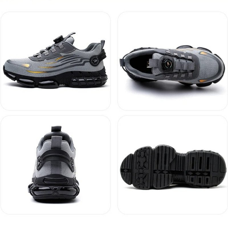 Zapatos de seguridad de cuero S3 con puntera de acero para hombre