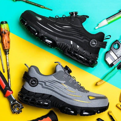 Zapatos de seguridad de cuero S3 con puntera de acero para hombre