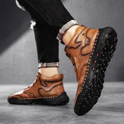 Zapatillas ligeras de lona con cordones para hombre