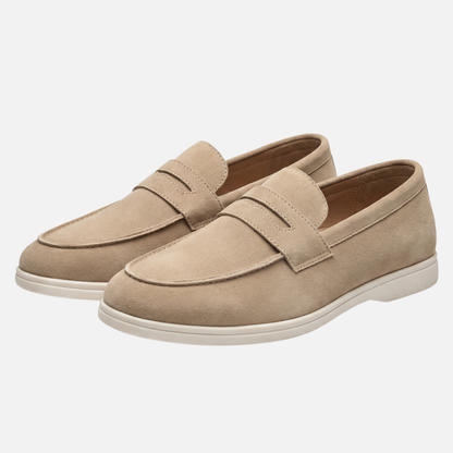 Mocasines penny ligeros para hombres de ante con plantilla acolchada