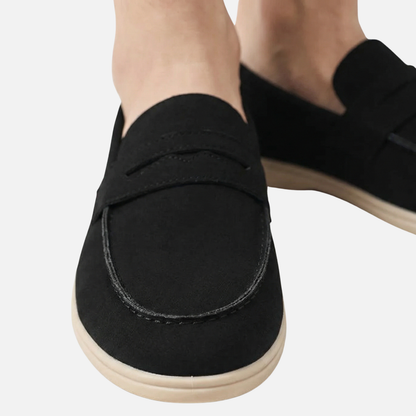 Mocasines penny ligeros para hombres de ante con plantilla acolchada
