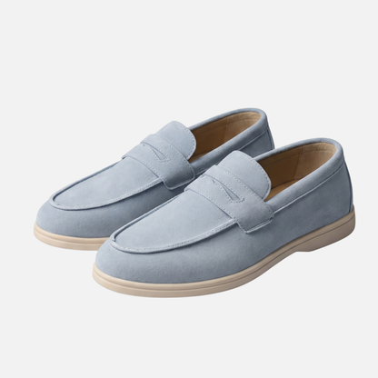 Mocasines penny ligeros para hombres de ante con plantilla acolchada