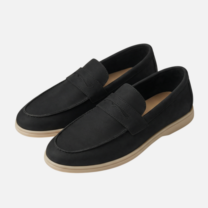 Mocasines penny ligeros para hombres de ante con plantilla acolchada