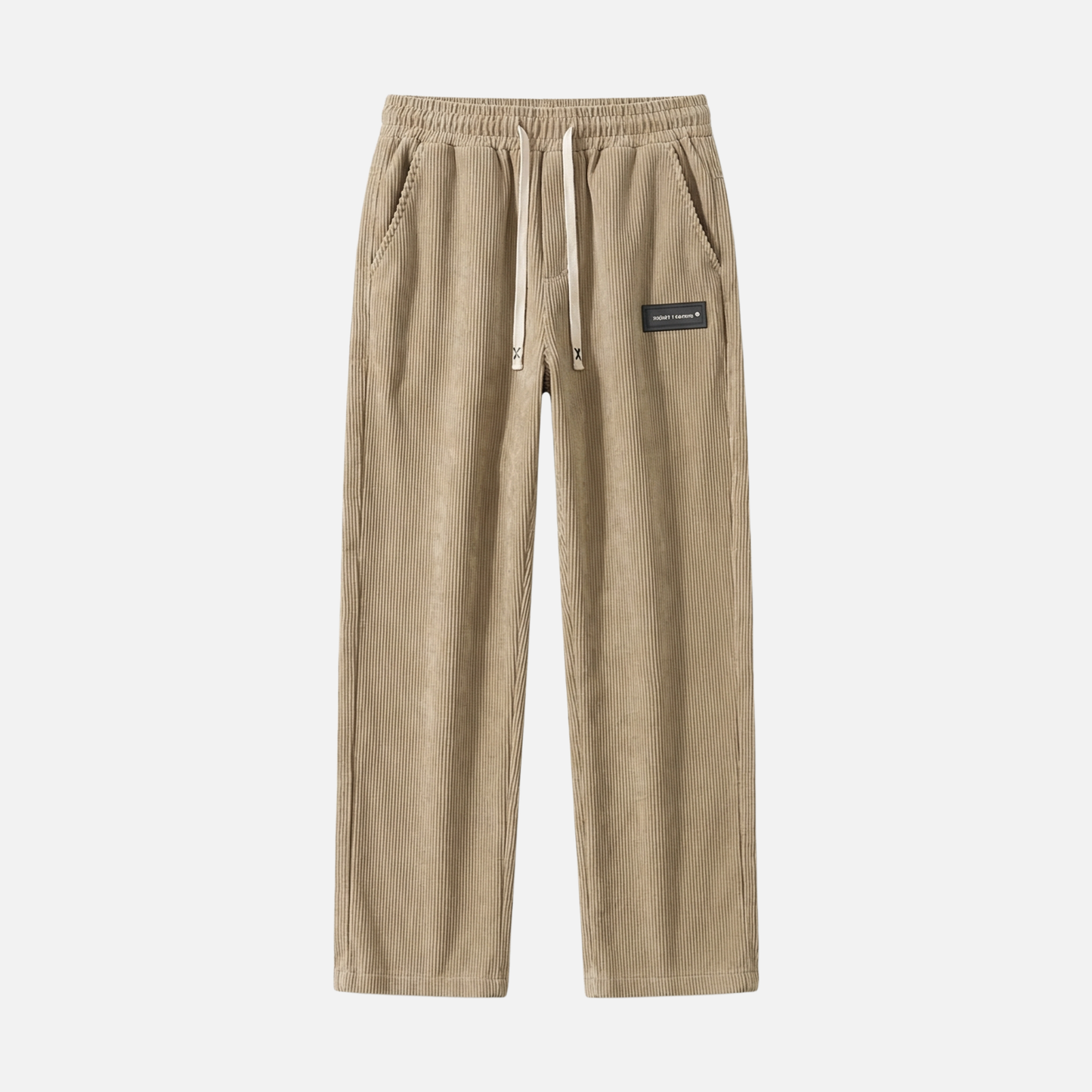 Pantalón de pana ligera con stretch y cordón para hombre