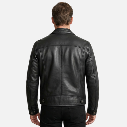Chaqueta vintage ligera con forro de algodón y cremallera para hombre