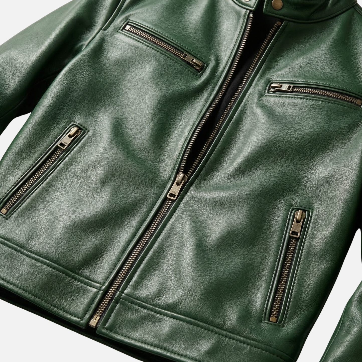Chaqueta vintage ligera con forro de algodón y cremallera para hombre