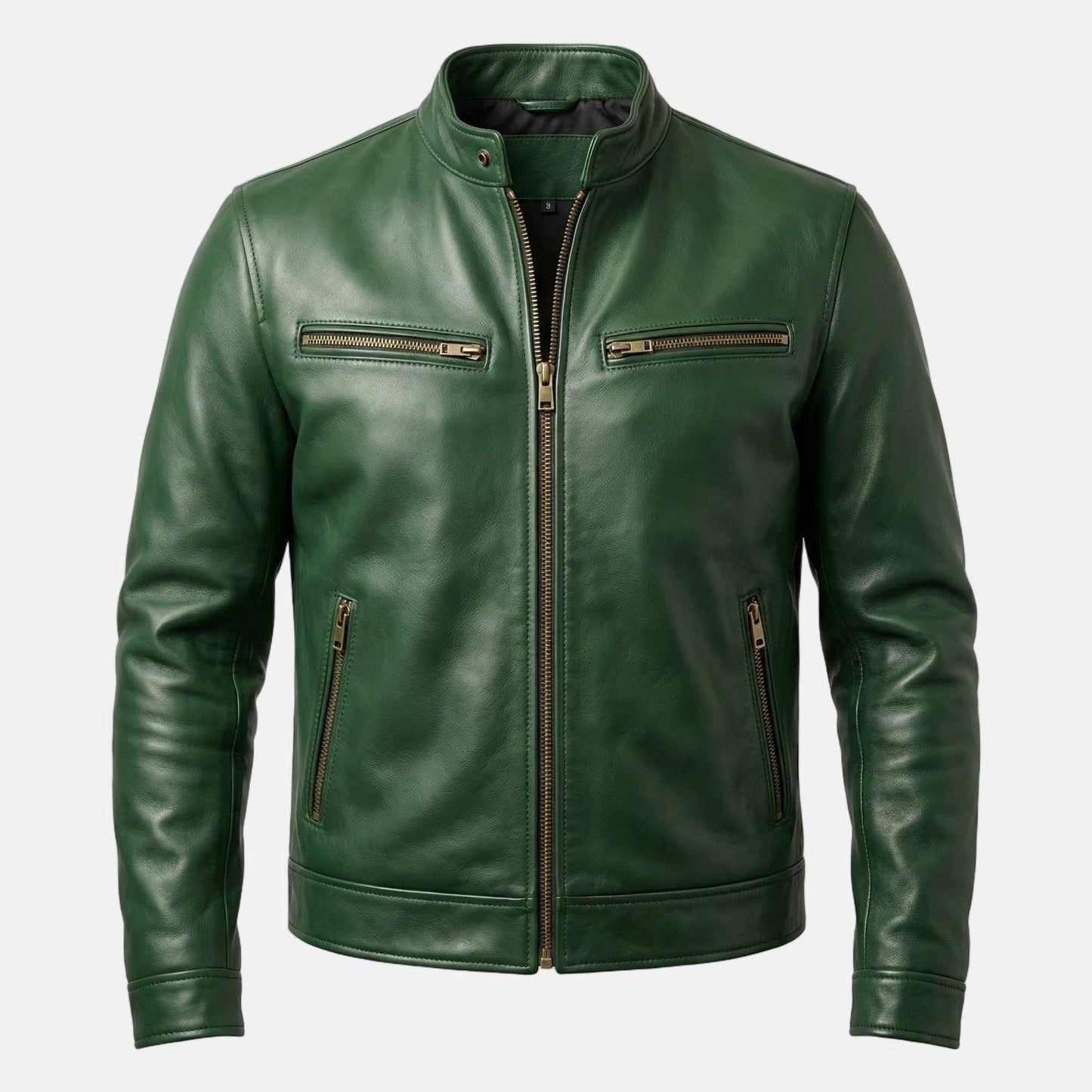 Chaqueta vintage ligera con forro de algodón y cremallera para hombre