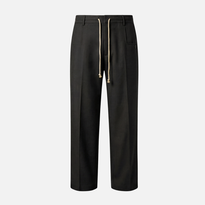 Pantalón ligero y transpirable con pinzas y cintura ajustable para hombre