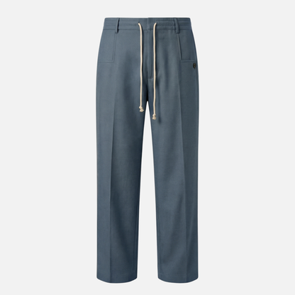 Pantalón ligero y transpirable con pinzas y cintura ajustable para hombre