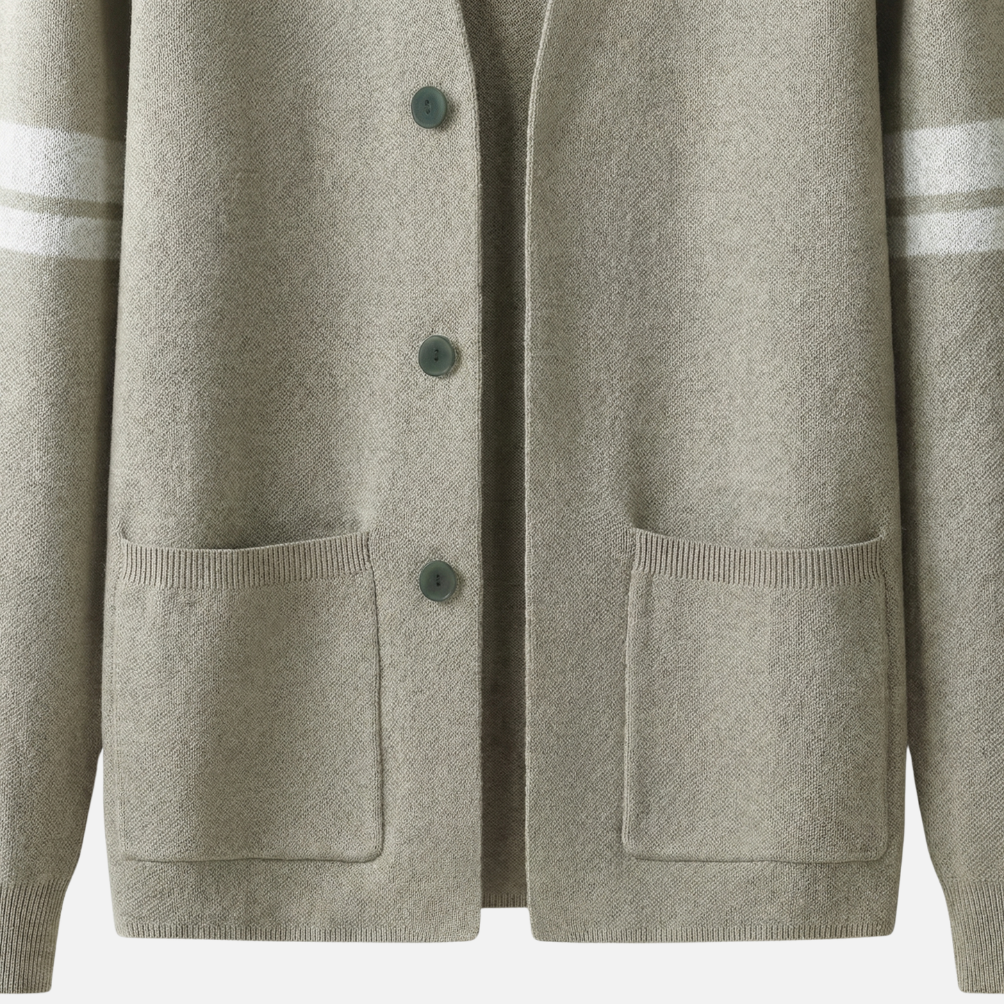 Cardigan entallado ligero de merino con bolsillos para hombre
