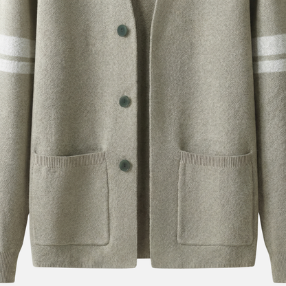 Cardigan entallado ligero de merino con bolsillos para hombre