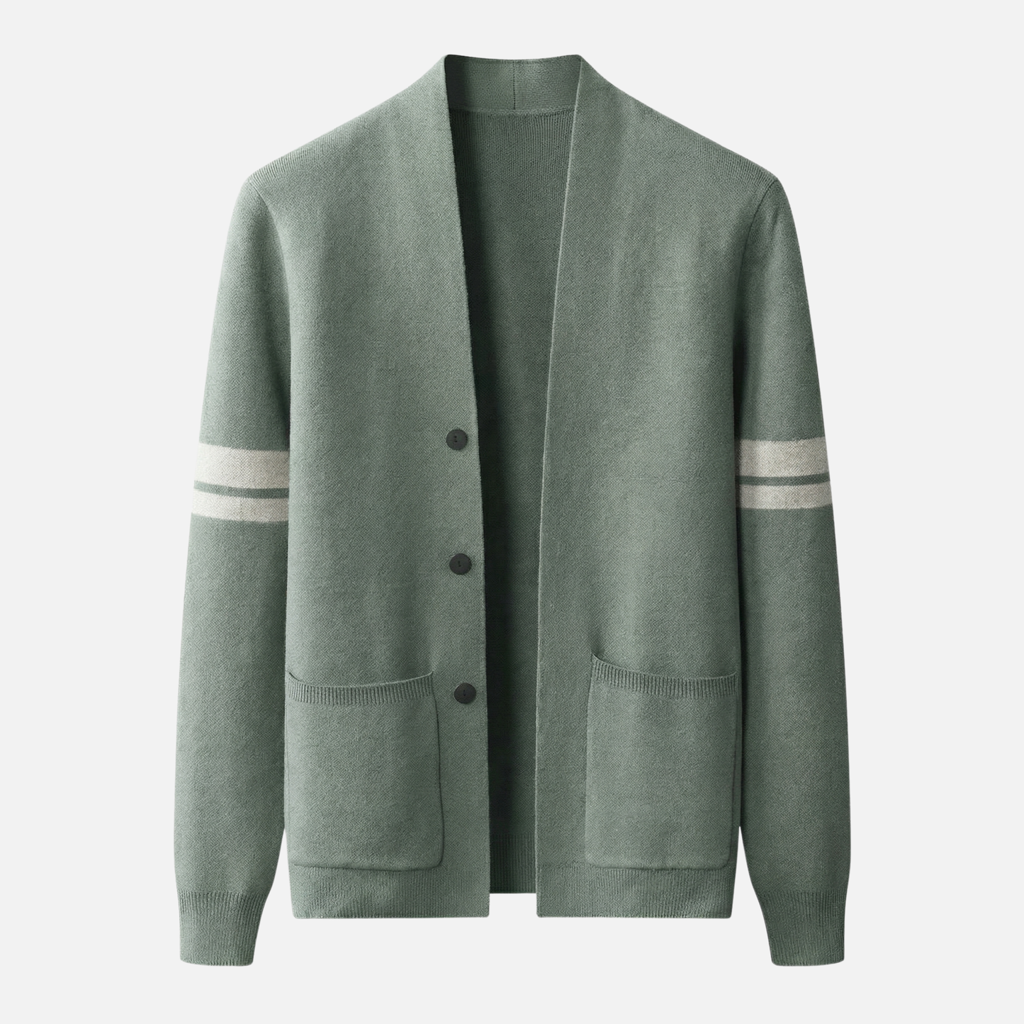 Cardigan entallado ligero de merino con bolsillos para hombre