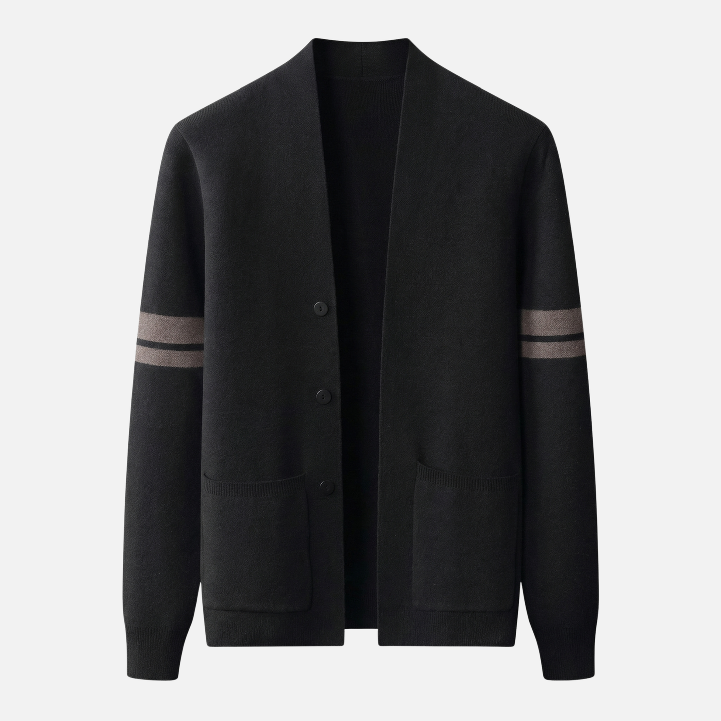 Cardigan entallado ligero de merino con bolsillos para hombre
