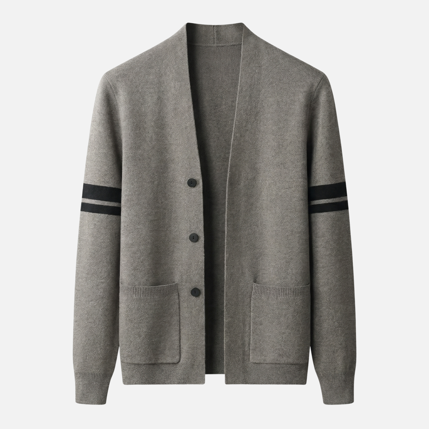Cardigan entallado ligero de merino con bolsillos para hombre