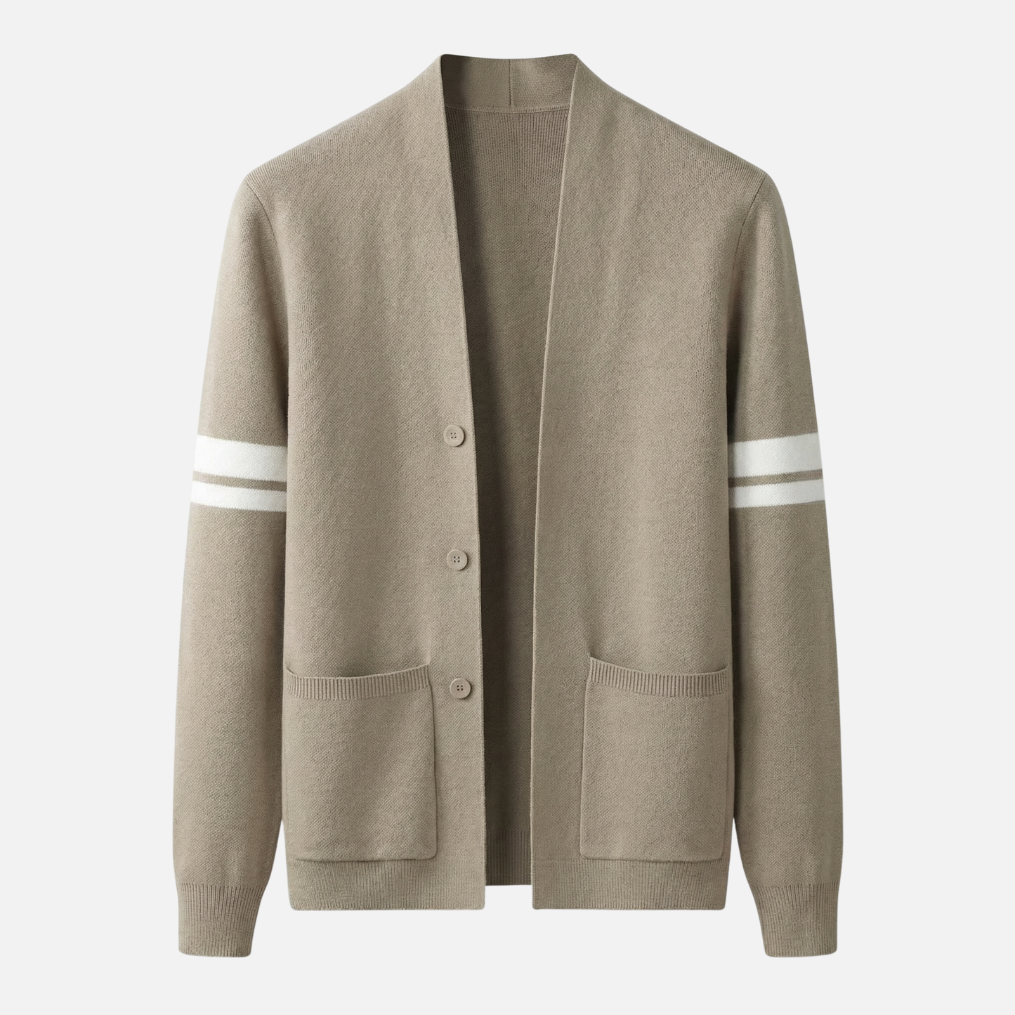 Cardigan entallado ligero de merino con bolsillos para hombre