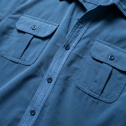 Camisa ligera casual con botones para hombre
