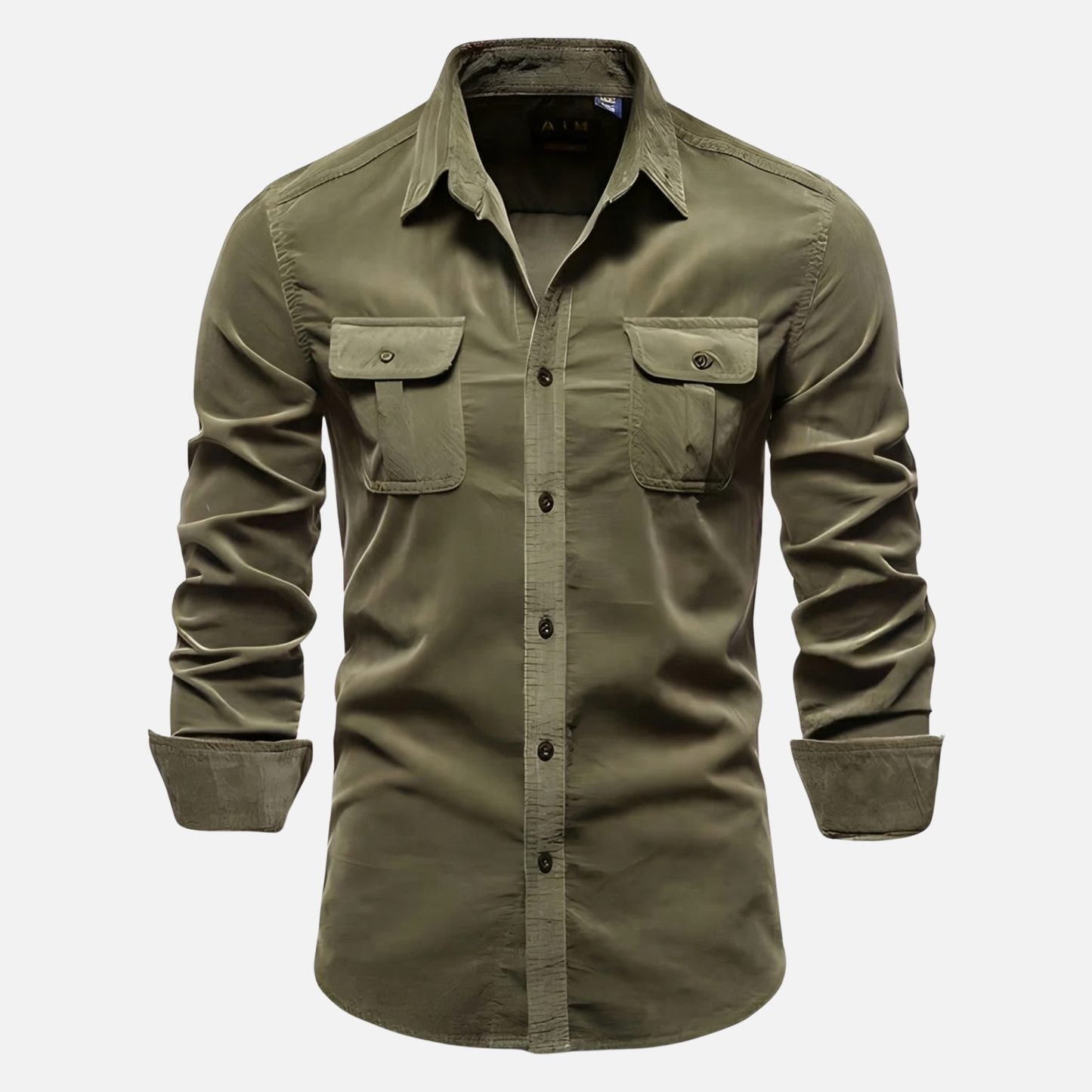 Camisa ligera casual con botones para hombre