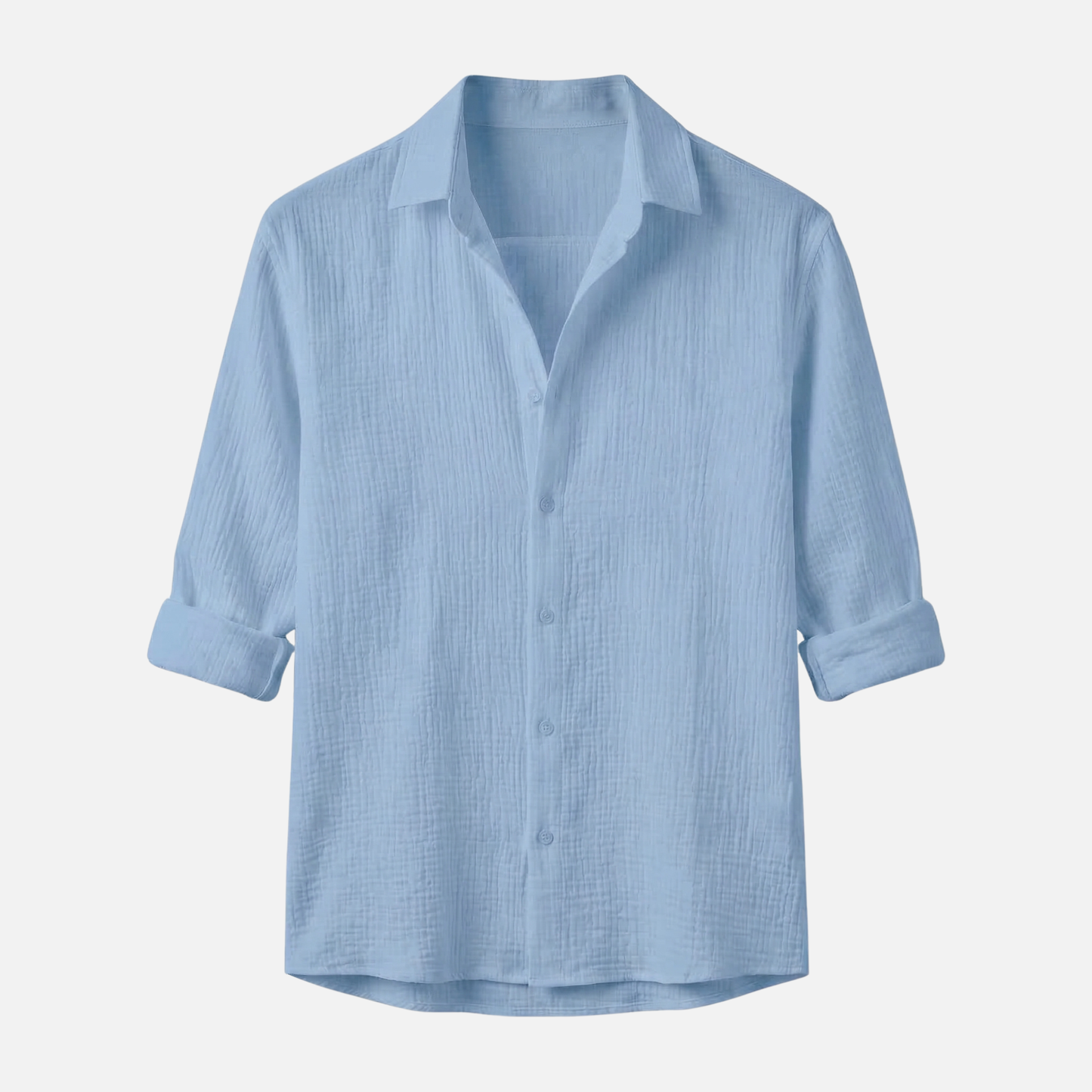 Camisa ligera de manga larga para verano – Corte suelto para hombre