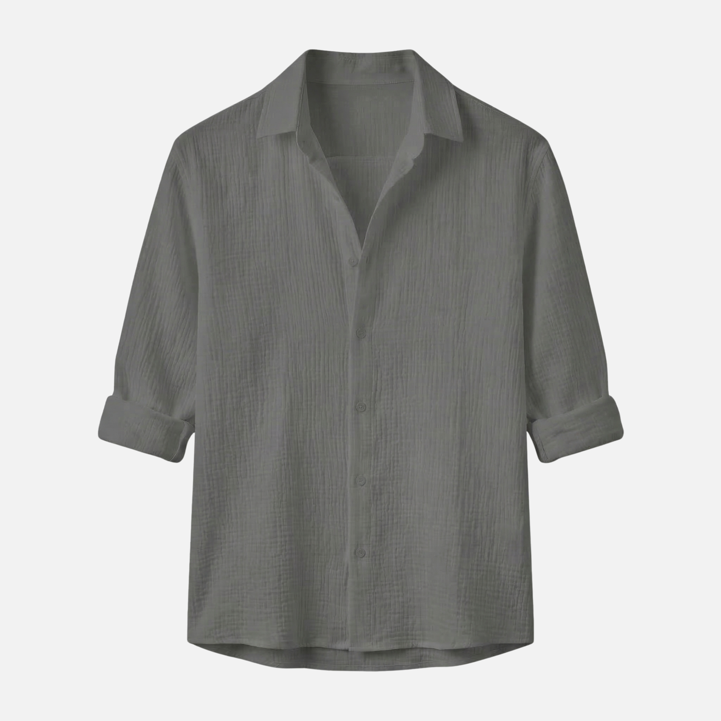Camisa ligera de manga larga para verano – Corte suelto para hombre