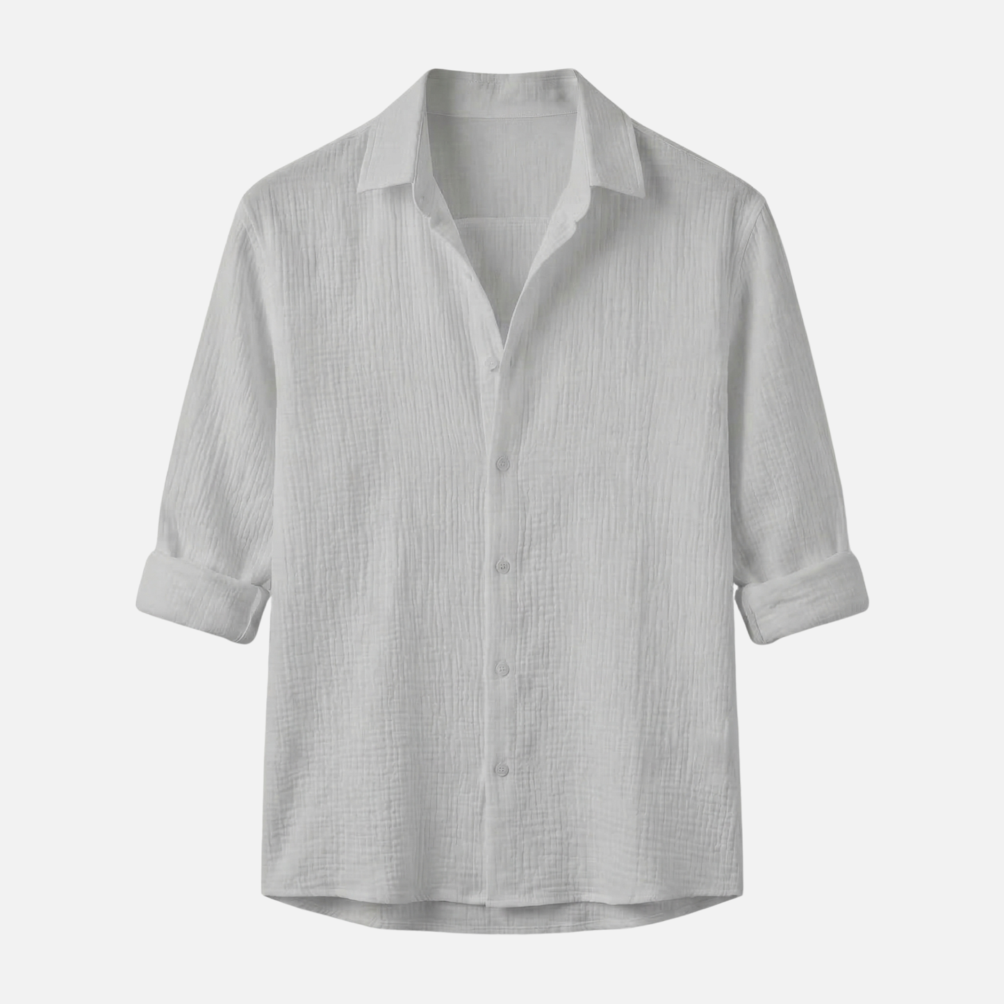 Camisa ligera de manga larga para verano – Corte suelto para hombre