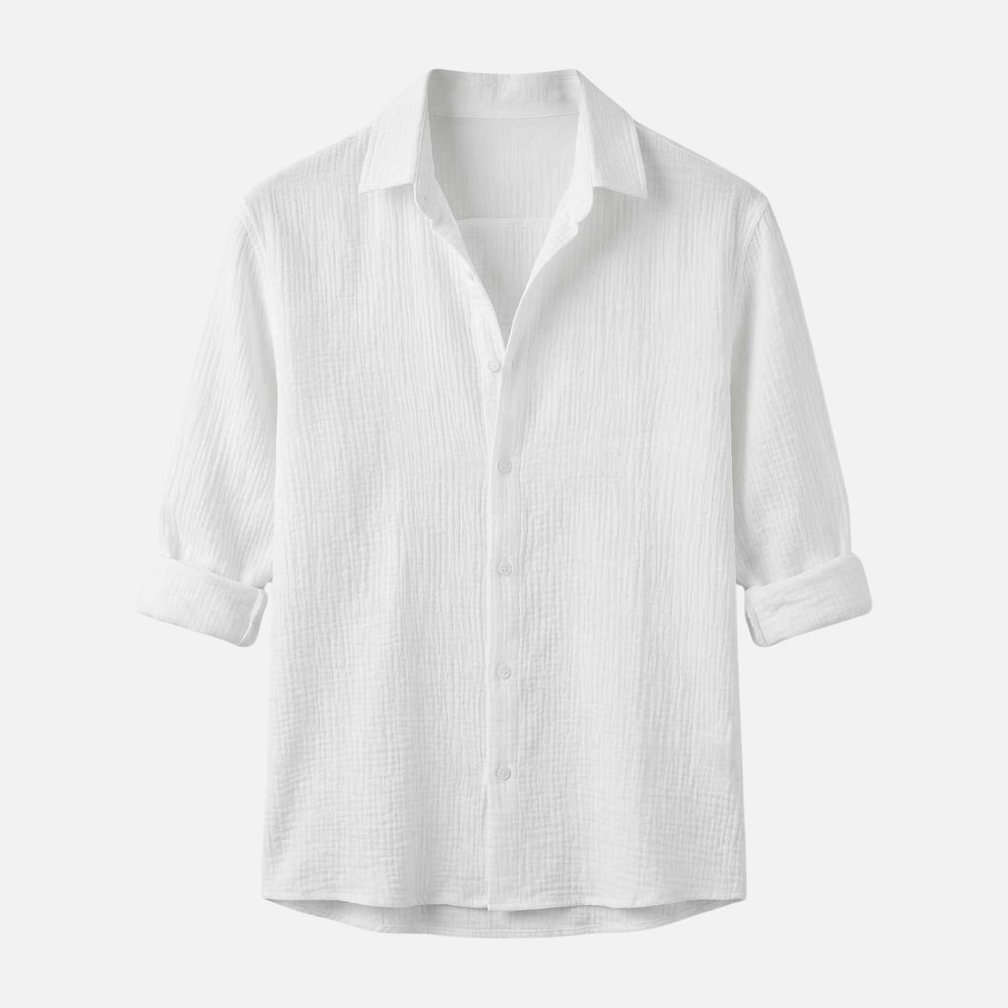 Camisa ligera de manga larga para verano – Corte suelto para hombre