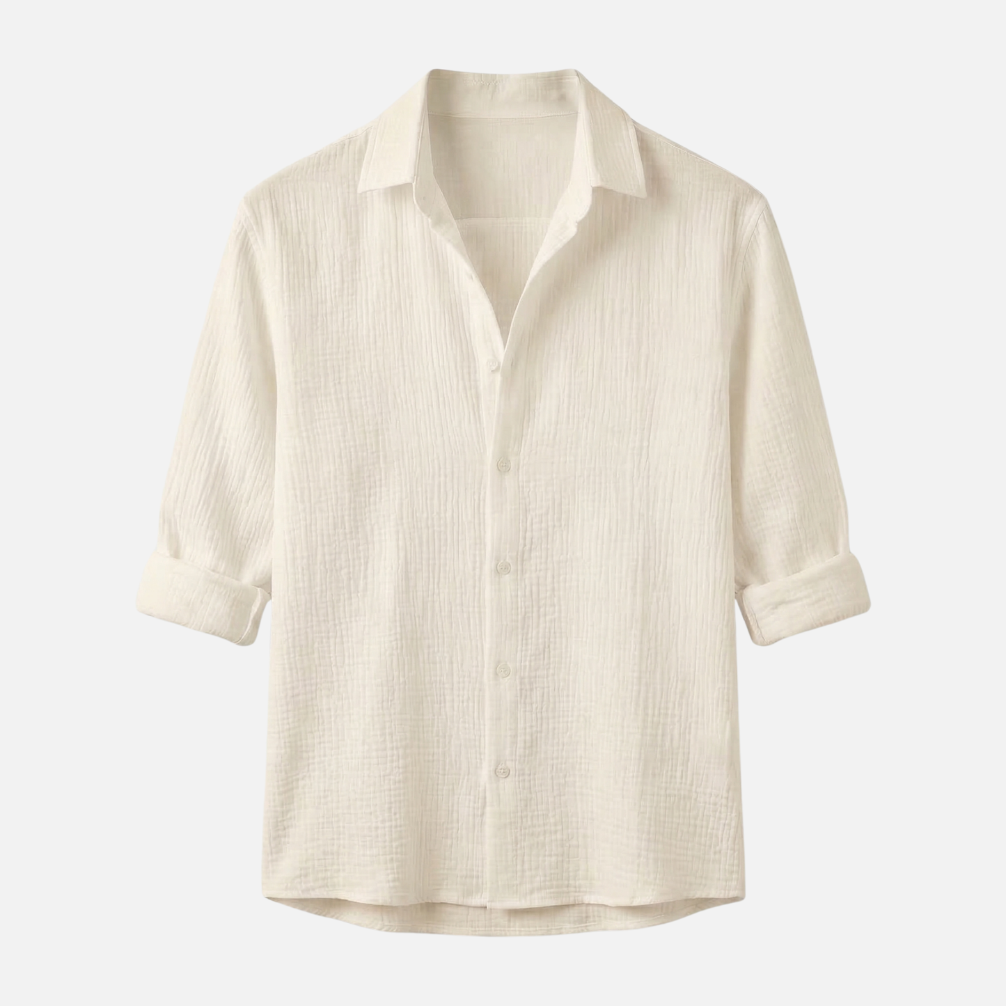 Camisa ligera de manga larga para verano – Corte suelto para hombre